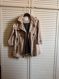 Trench Okaidi bambina beige fodera interna 8/9 ann