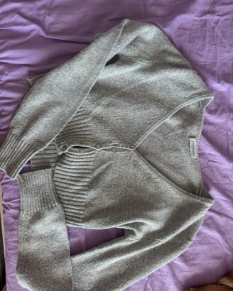 Maglione corto argento