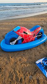 Moto spiderman gonfiabile mare