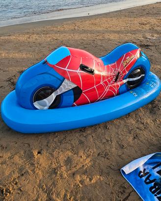 Moto spiderman gonfiabile mare