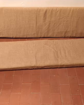 Coppia Cuscini in Juta e Gommapiuma per Panche
