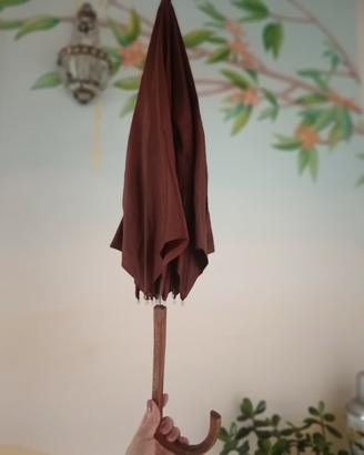Ombrello o parasole Vintage manico in legno 