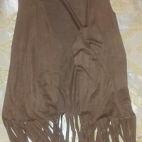 Gilet scamosciato con frange