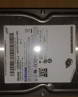 Hard Disk Samsung T166S HD501LJ 500GB SATA interni