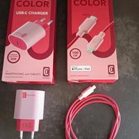 Caricabatterie e cavetto per iPhone