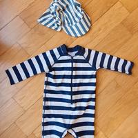 Costume da bagno e cappello bambini