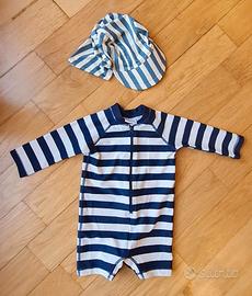 Costume da bagno e cappello bambini