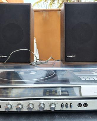 Stereo Music Center Sharp SG-160H + casse CP-160HW