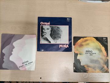3 dischi vinile 45g mina