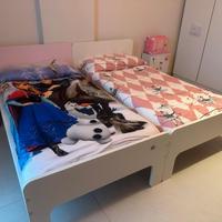 Coppia letti allungabili completi di materasso