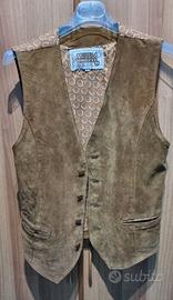 GILET   VERA  PELLE  MAI INDOSSATO 