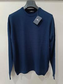 Maglione uomo blu  girocollo
