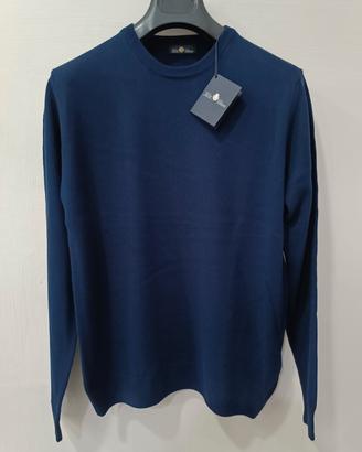 Maglione uomo blu  girocollo