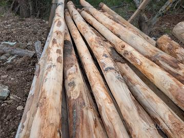 pali in legno di castagno 2.5m robusti per vigna