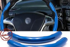 COPRIVOLANTE per LANCIA Effetto FIBRA CARBONIO Blu