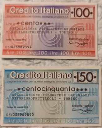 Miniassegni Bancari Italiani - Lotto 28 pezzi