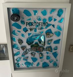 Quadro resina bottiglia Portofino
