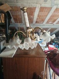 Antico Lampadario Liberty.Peefetto
