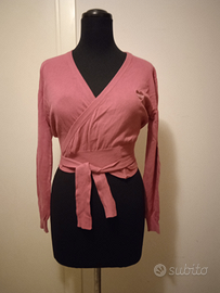 Maglia in cotone rosa taglia 42