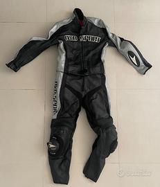 Tuta pelle moto divisibile