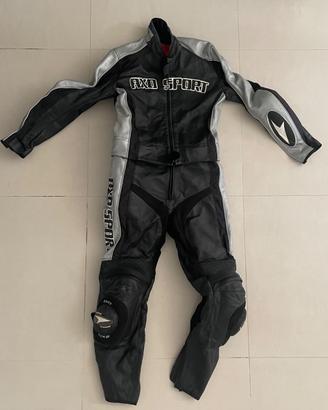 Tuta pelle moto divisibile