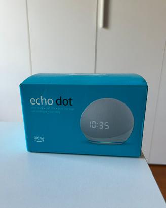 Echo Dot 4 Con Orologio Bianco