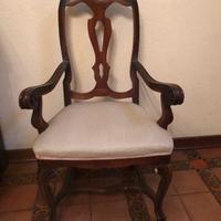 Coppia di poltrone in stile Queen Anne