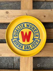 Vassoio vintage originale birra Wührer anni 70