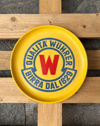 Vassoio vintage originale birra Wührer anni 70