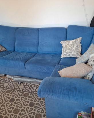 Divano letto penisola blu