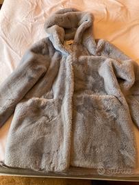 Pelliccia sentetica azzurra