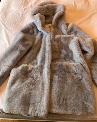 Pelliccia sentetica azzurra