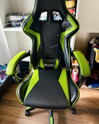 Sedia Gaming Bigzzia Ergonomica con cuscino
