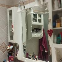 Specchio bagno stile Shabby chic con 2 applique