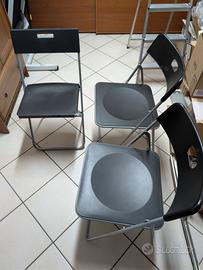 3 sedie pieghevoli come nuove. 