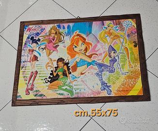 Quadro Winx puzzle  su Legno 