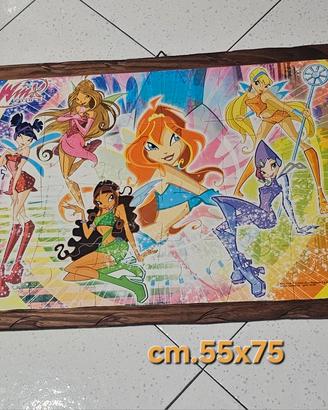 Quadro Winx puzzle  su Legno 