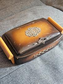 Scatola porta sigarette anni '40 decorata