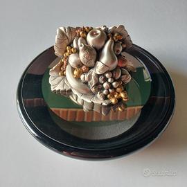 arredo casa in argento portaoggetti vetro vintage 