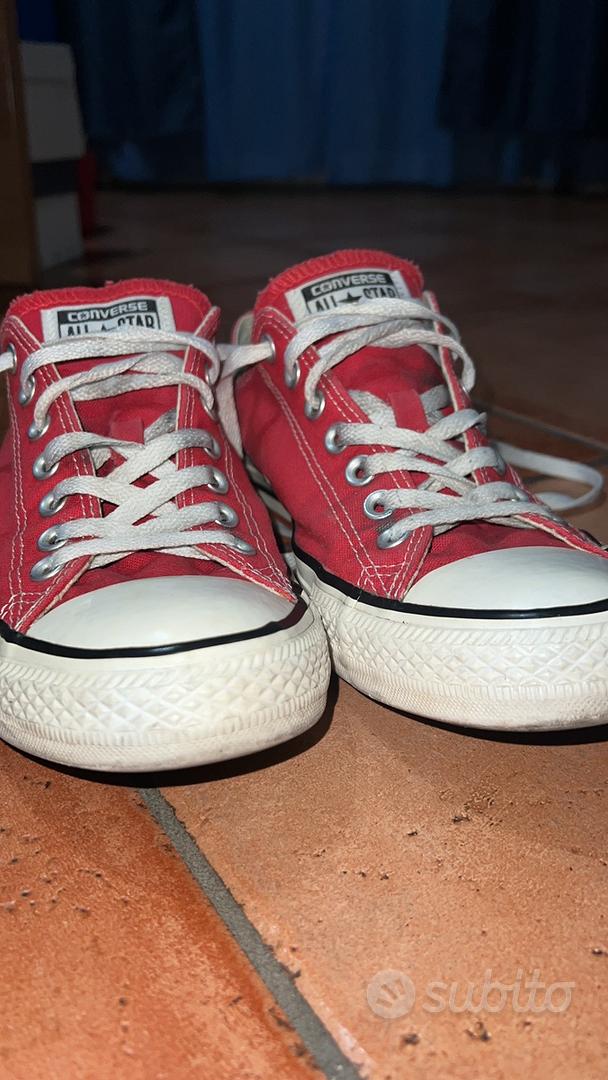 Converse rosse brillantini discount