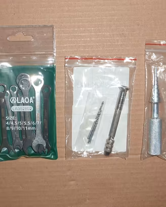 Chiavi inox + trapano + estrattore cuscinetti RC