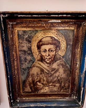 Dipinto su legno. San Francesco. Copia da Cimabue