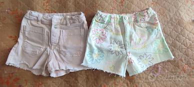 coppia di shorts bimba 8-9 anni