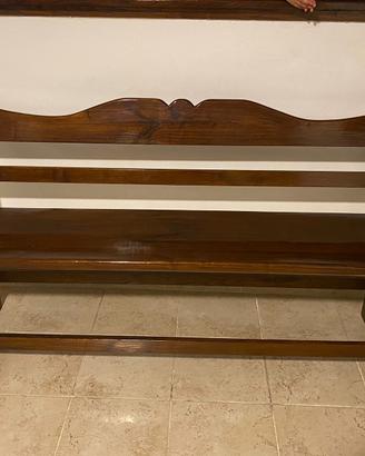 Panca in legno massello - stile rustico