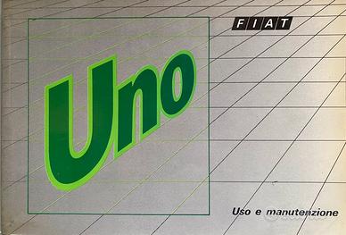 Libretto Uso e Manutenzione Fiat Uno Turbo 90