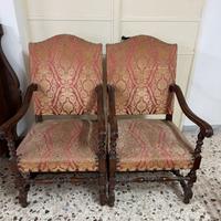 Coppia di poltrone stile antico