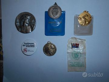 MEDAGLIE E SPILLE VINTAGE LOTTO.
