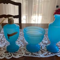 Vasi da toilette in opalino anni ‘70 Murano Nason