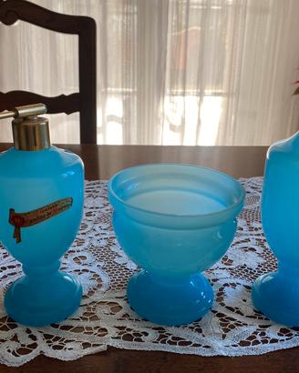 Vasi da toilette in opalino anni ‘70 Murano Nason