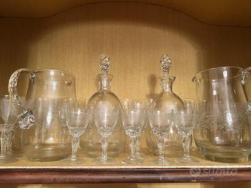 SET DI BICCHIERI IN CRISTALLO